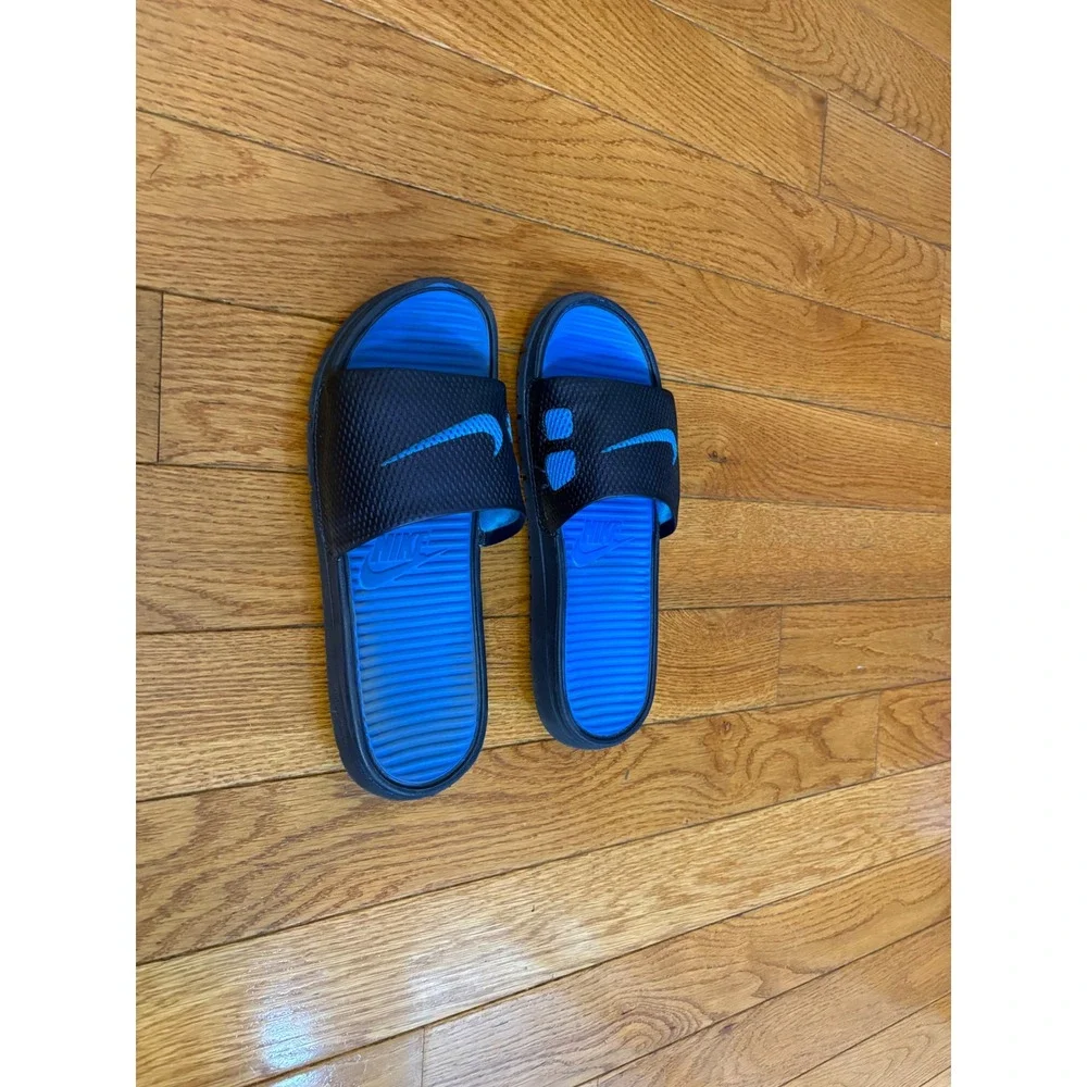 Nike Kawa Slide Men Blue Black Athletic Sandals 834818-440 Size 9